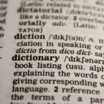 Black and white book business close up