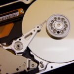 Silver hard drive interals