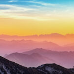 Silhouette of mountains