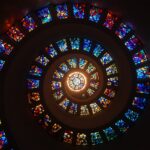 stained glass spiral circle pattern 1181864